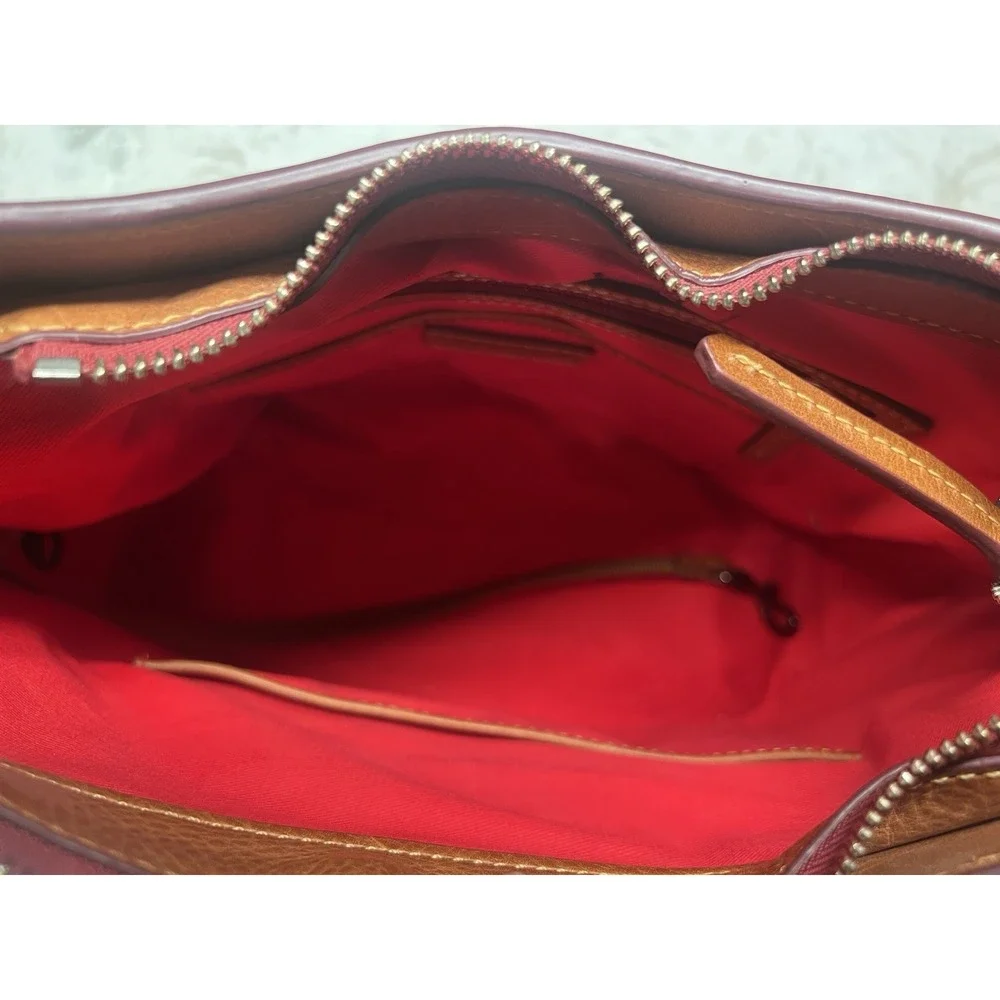 Dooney & Bourke Florentine Hobo Shoulder Bag Leather Womens Brown